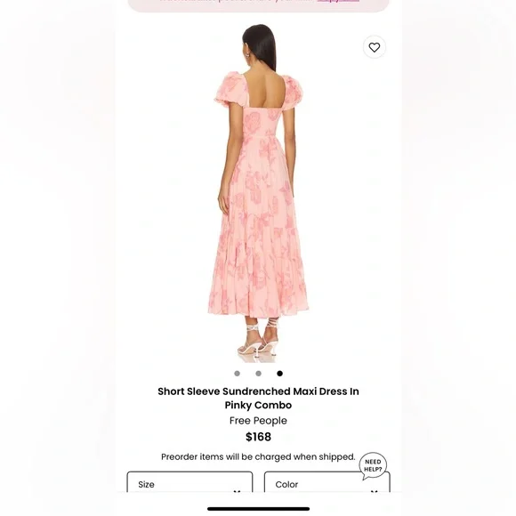 Free People Pink Floral Maxi Dress - Picture 3 of 5
